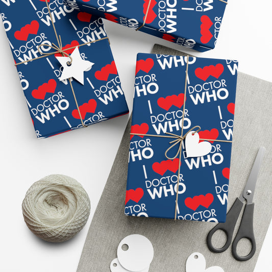 I Love Love Doctor Who Gift Wrap Paper - Fandom-Made