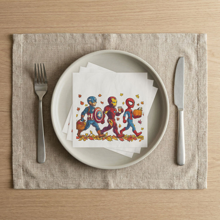 Falling For Superheroes Napkins