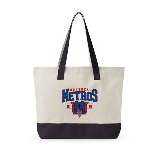 Montreal Metros Zippered Canvas Tote - Fandom-Made