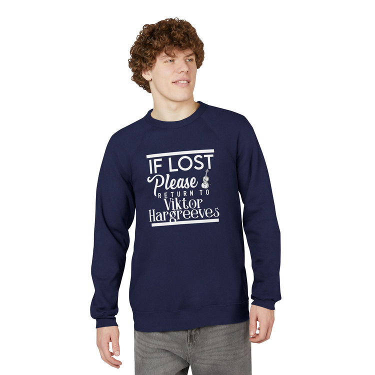 If Lost Return To... Viktor Hargreeves Fleece Raglan Sweatshirt - Fandom-Made