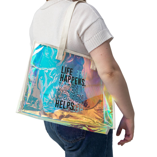 Life Happens Xaden Riorson Helps Holographic Tote Bag - Fandom-Made