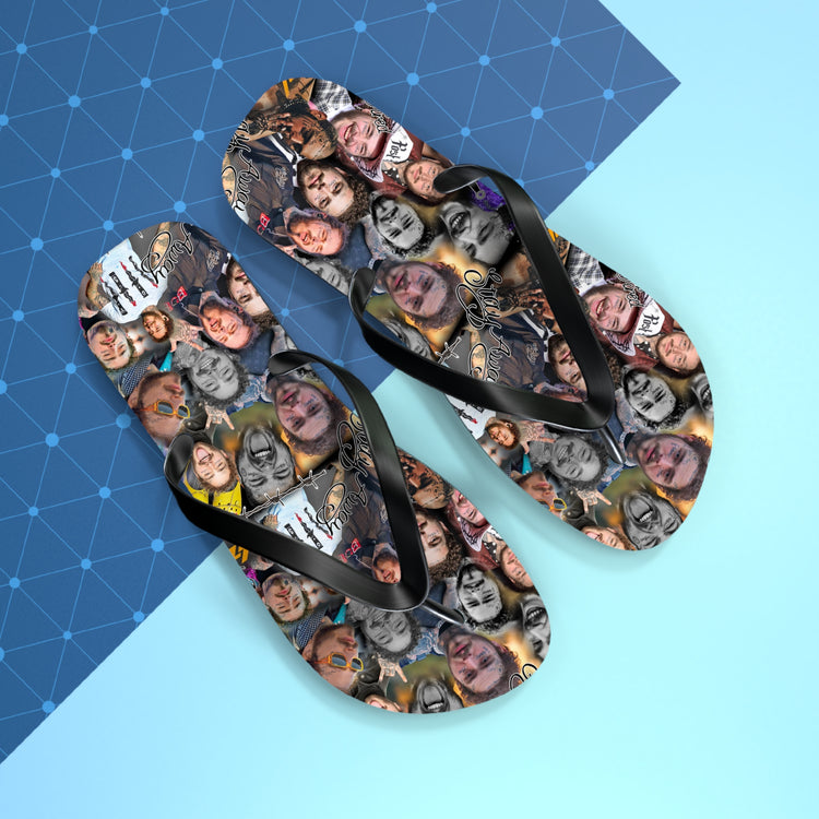 Post Malone All-Over Print Flip Flops - Fandom-Made