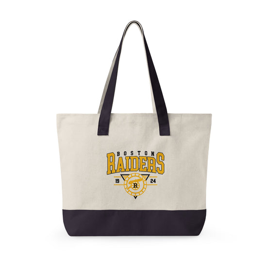 Boston Raiders Zippered Canvas Tote - Fandom-Made