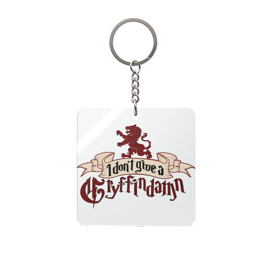 I Don't Give a Gryffindamn Square Keychain - Fandom-Made