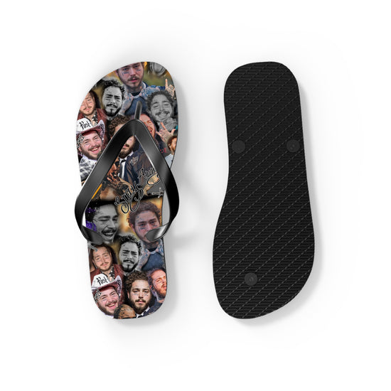 Post Malone All-Over Print Flip Flops - Fandom-Made