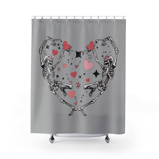 Skeleton Love Shower Curtain - Fandom-Made