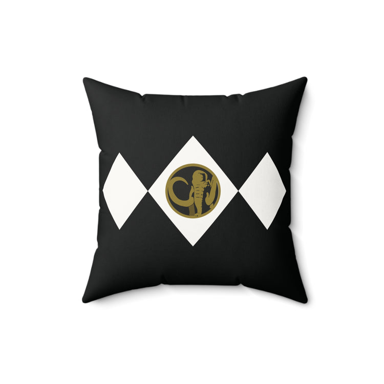Black Ranger Faux Suede Square Pillow