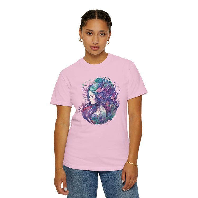 Mermaid Watercolor Unisex Garment-Dyed T-shirt