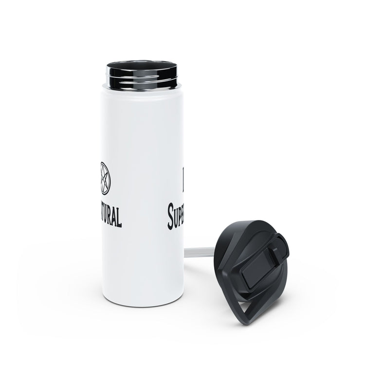 I Love Supernatural Men of Letters Edition Water Bottle - Fandom-Made