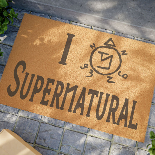 I Love Supernatural Angel Banishing Edition Doormat - Fandom-Made