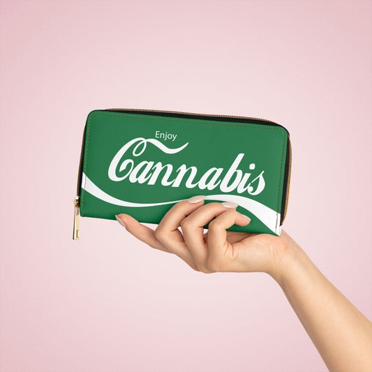 Enjoy Cannabis Zipper Wallet - Fandom-Made