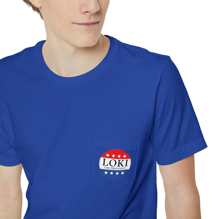 Loki For President Unisex Pocket T-shirt - Fandom-Made