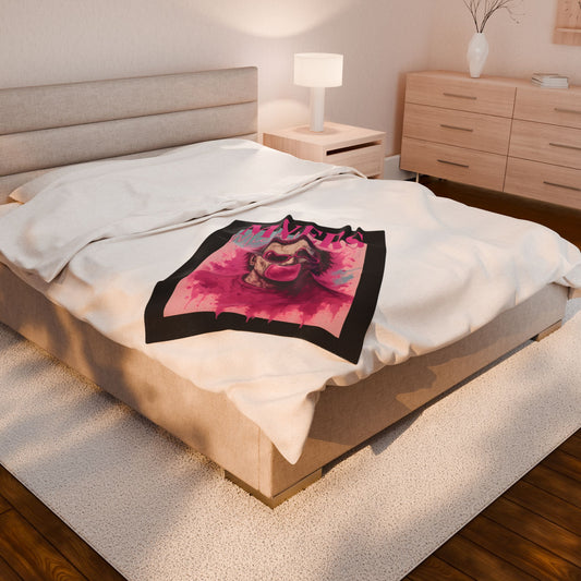 Michael Loves Bubblegum Velveteen Plush Blanket