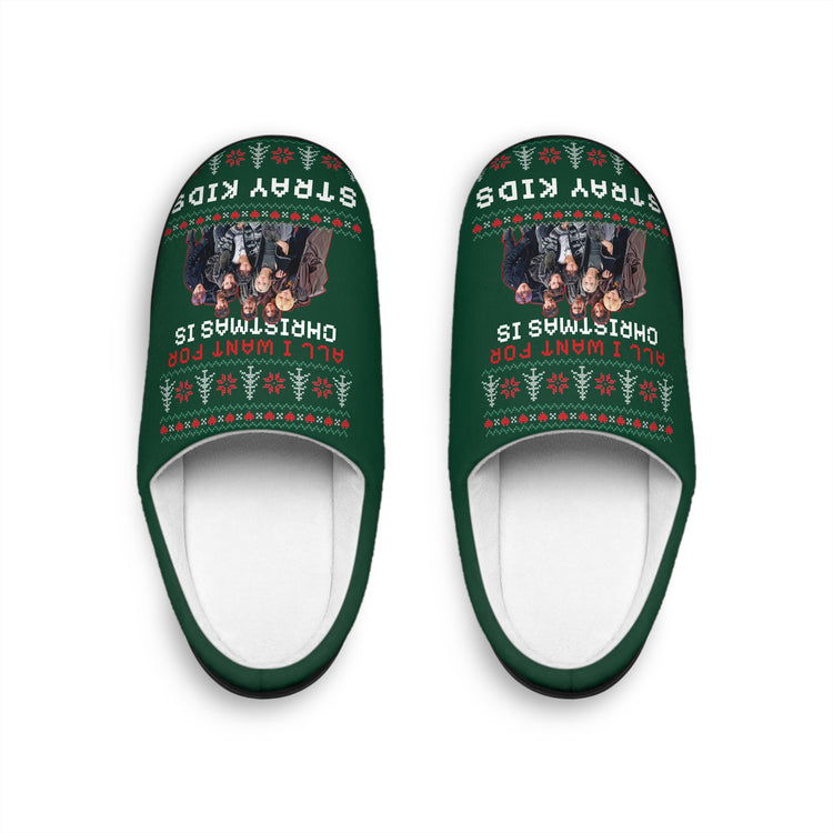 Stray Kids Christmas Women's Slippers - Fandom-Made