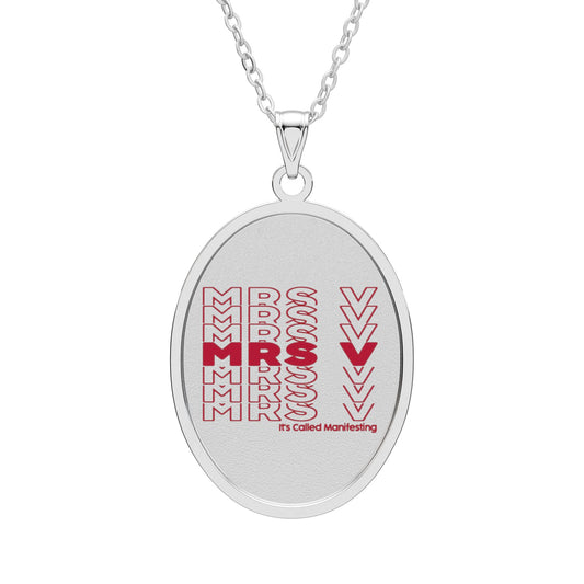 Mrs. V Oval Pendant