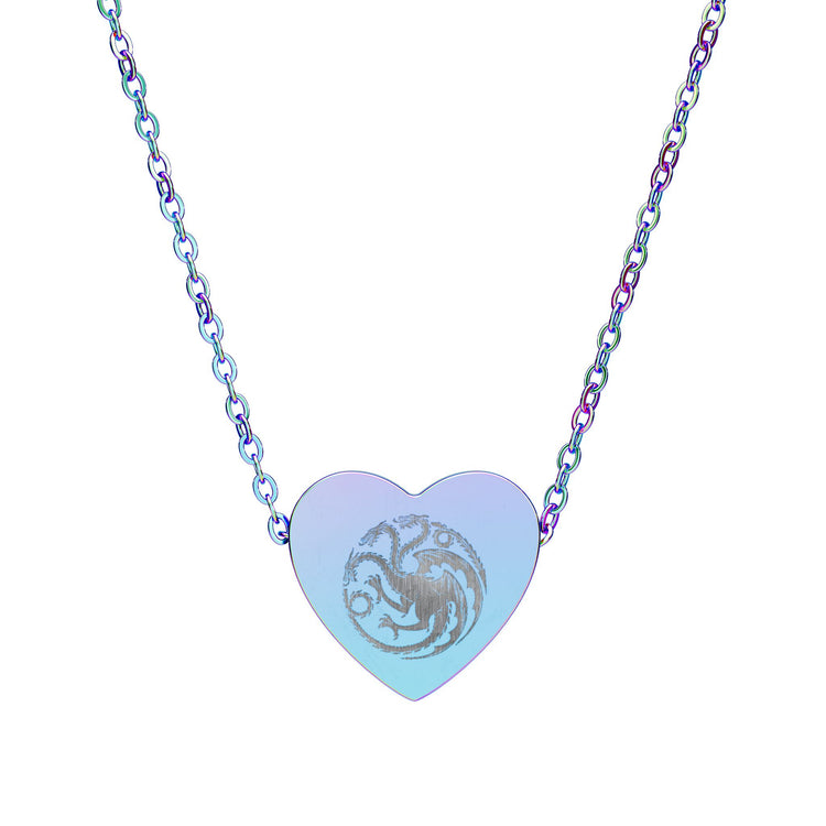House Targaryen Sigil Heart Necklace