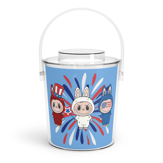 Red White Labubu Ice Bucket - Fandom-Made
