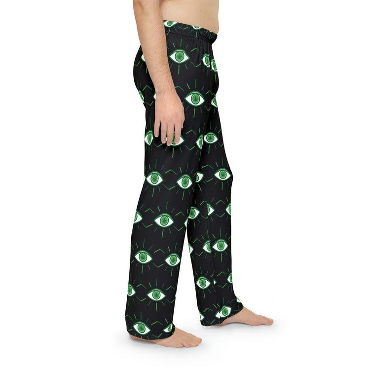 Pot Leaf Third Eye Men's Pajama Pants - Fandom-Made