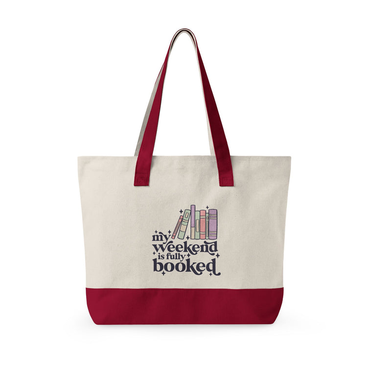Fully Booked Zippered Canvas Tote - Fandom-Made