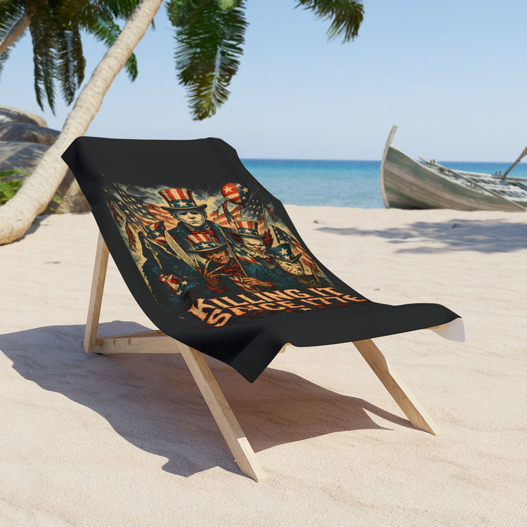 Killing It Since 1776 Beach Towel - Fandom-Made