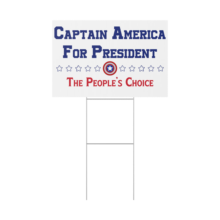 Captain America For President Yard Sign