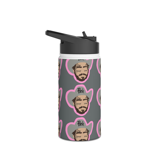 Cowboy Malone All-Over Print Stainless Steel Water Bottle - Fandom-Made