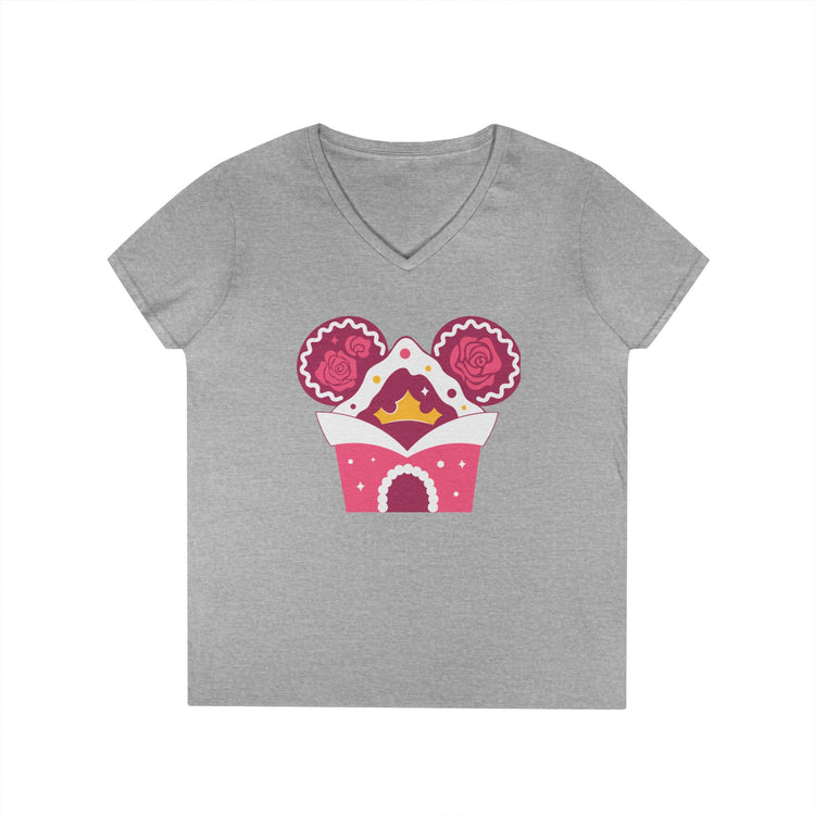 Princess Aurora Gingerbread House Ladies' V-Neck Tee
