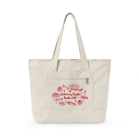 Wuthering Heights Book Club Zippered Canvas Tote - Fandom-Made