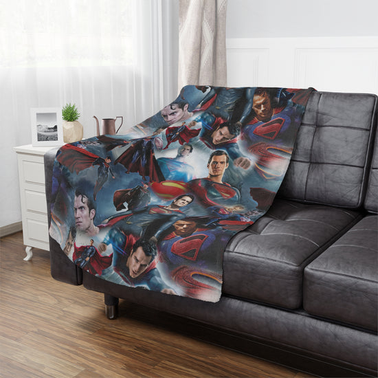 Superman Collage Minky Blanket - Fandom-Made