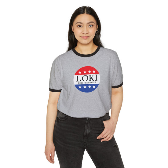 Loki For President Ringer T-Shirt - Fandom-Made