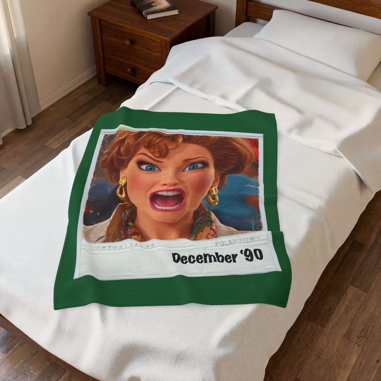 Christmas 1990 Velveteen Plush Blanket - Fandom-Made