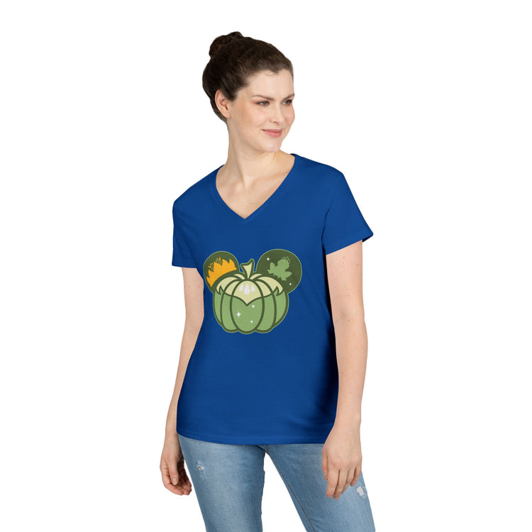 Princess Tiana Pumpkin Ladies' V-Neck Tee