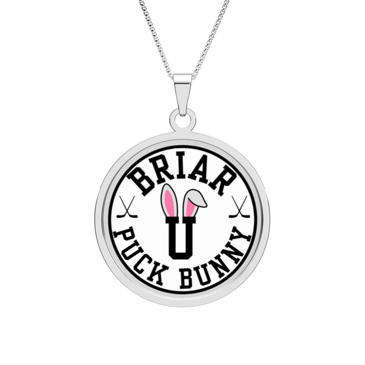 Briar Bunny Round Photo Pendant