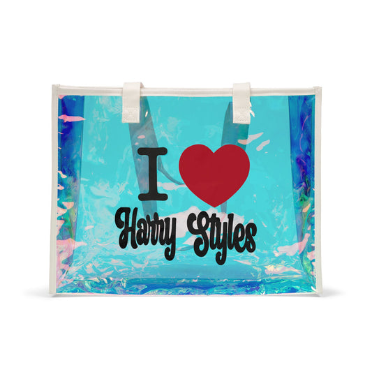 I Love Harry Holographic Tote Bag - Fandom-Made