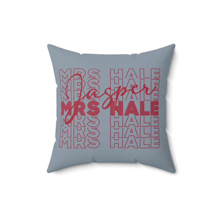 Mrs. Jasper Hale Faux Suede Square Pillow