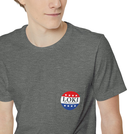 Loki For President Unisex Pocket T-shirt - Fandom-Made