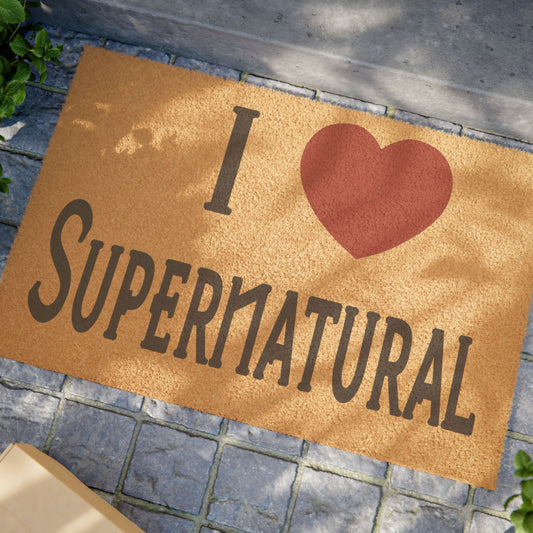 I Love Supernatural Doormat - Fandom-Made