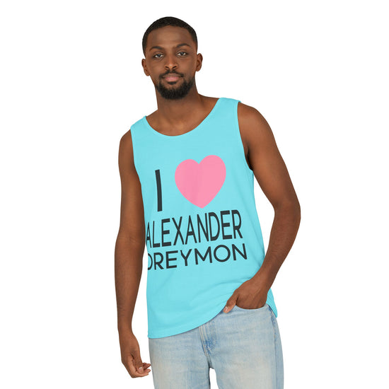 I Love Alexander Dreymon Unisex Garment-Dyed Tank Top - Fandom-Made