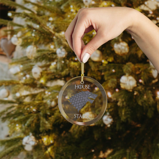 House Stark Glass Ornament