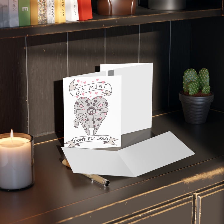 Be Mine Don't Fly Solo Greeting Cards