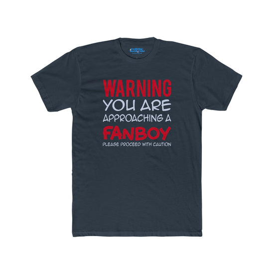 Warning Fanboy Men’s Fitted T-Shirt - Fandom-Made
