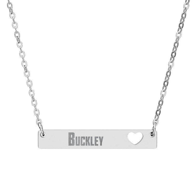 Buckley Cutout Heart Bar Necklace - Fandom-Made