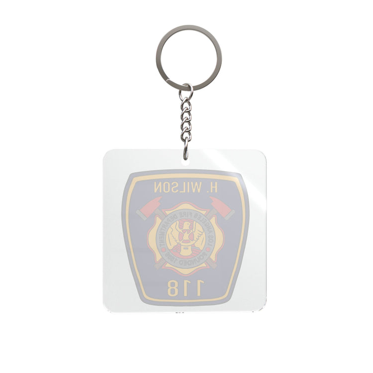 Wilson Badge Square Keychain