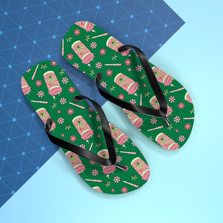 Highly Caffeinated All Over Print Flip Flops - Fandom-Made