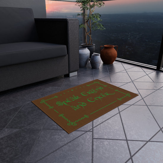 Speak Friend And Enter Outdoor Rug - Fandom-Made