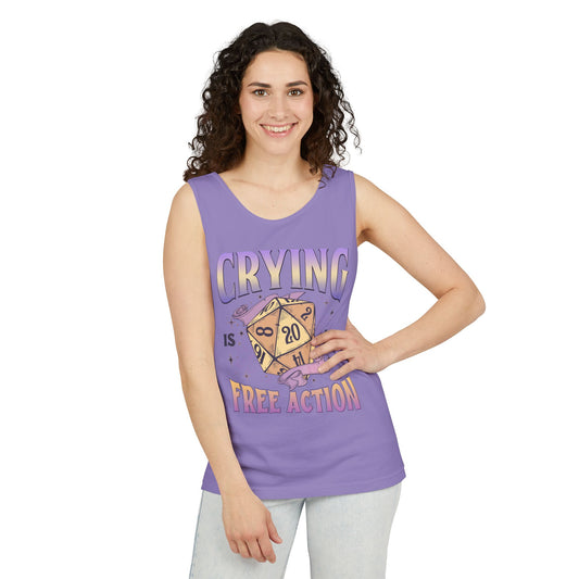 Crying Is a Free Action Tank Top