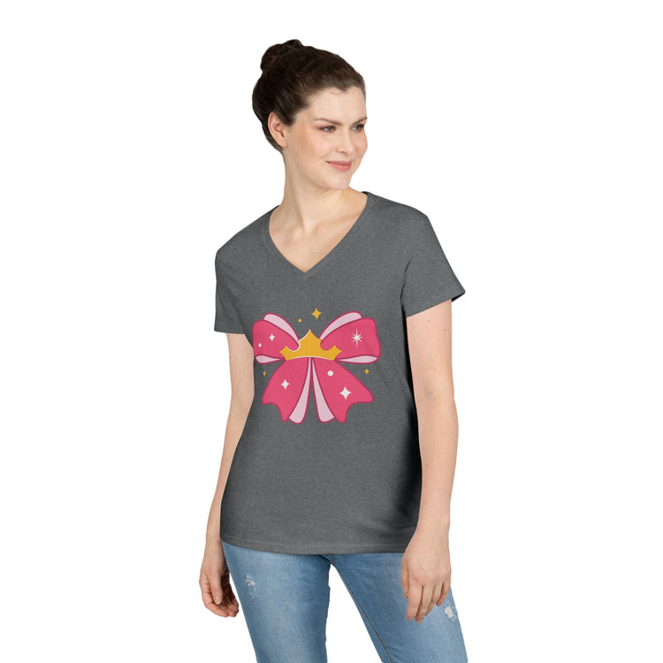 Aurora Bow Ladies' V-Neck Tee