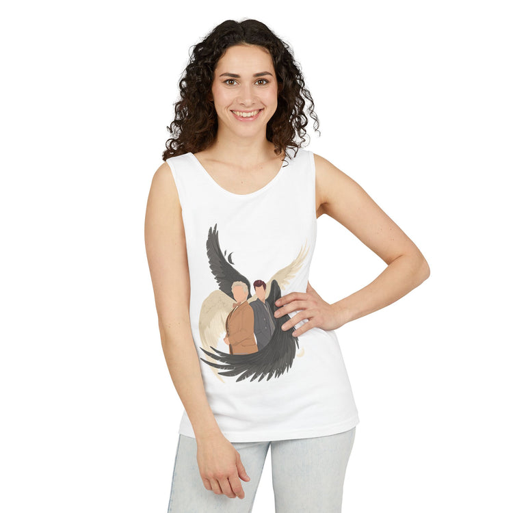 Good Omens Duo Unisex Garment-Dyed Tank Top