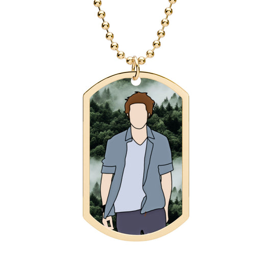 Edward Walking Dog Tag with Chain