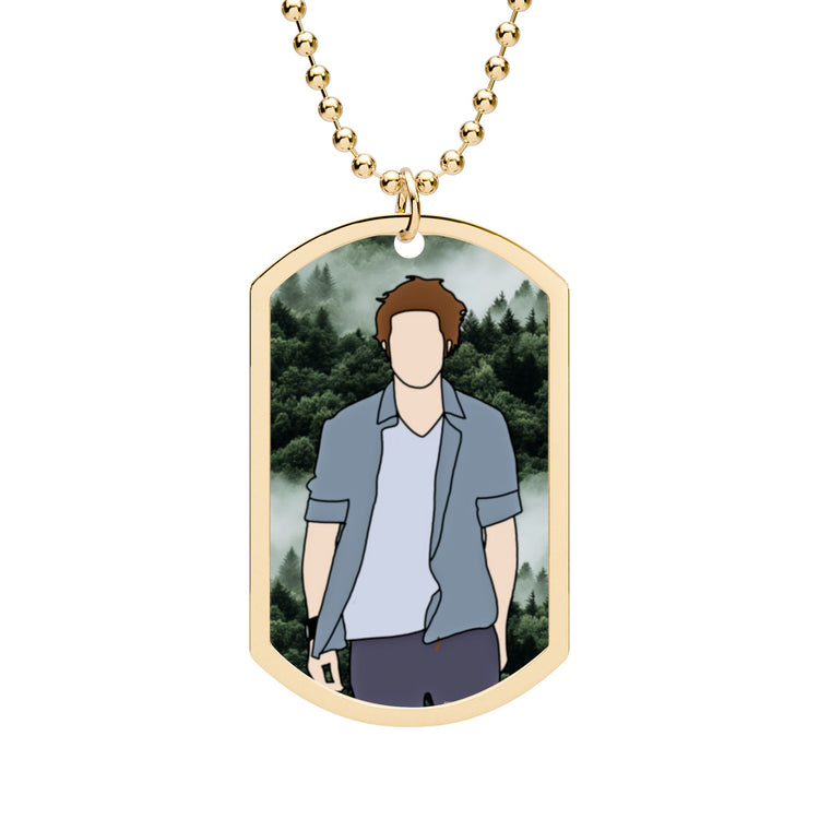 Edward Walking Dog Tag with Chain